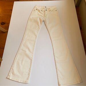 Y2K DEADSTOCK Future Prescription FRx Low-Rise Bootcut Jeans Sz 3 NWOT Cream